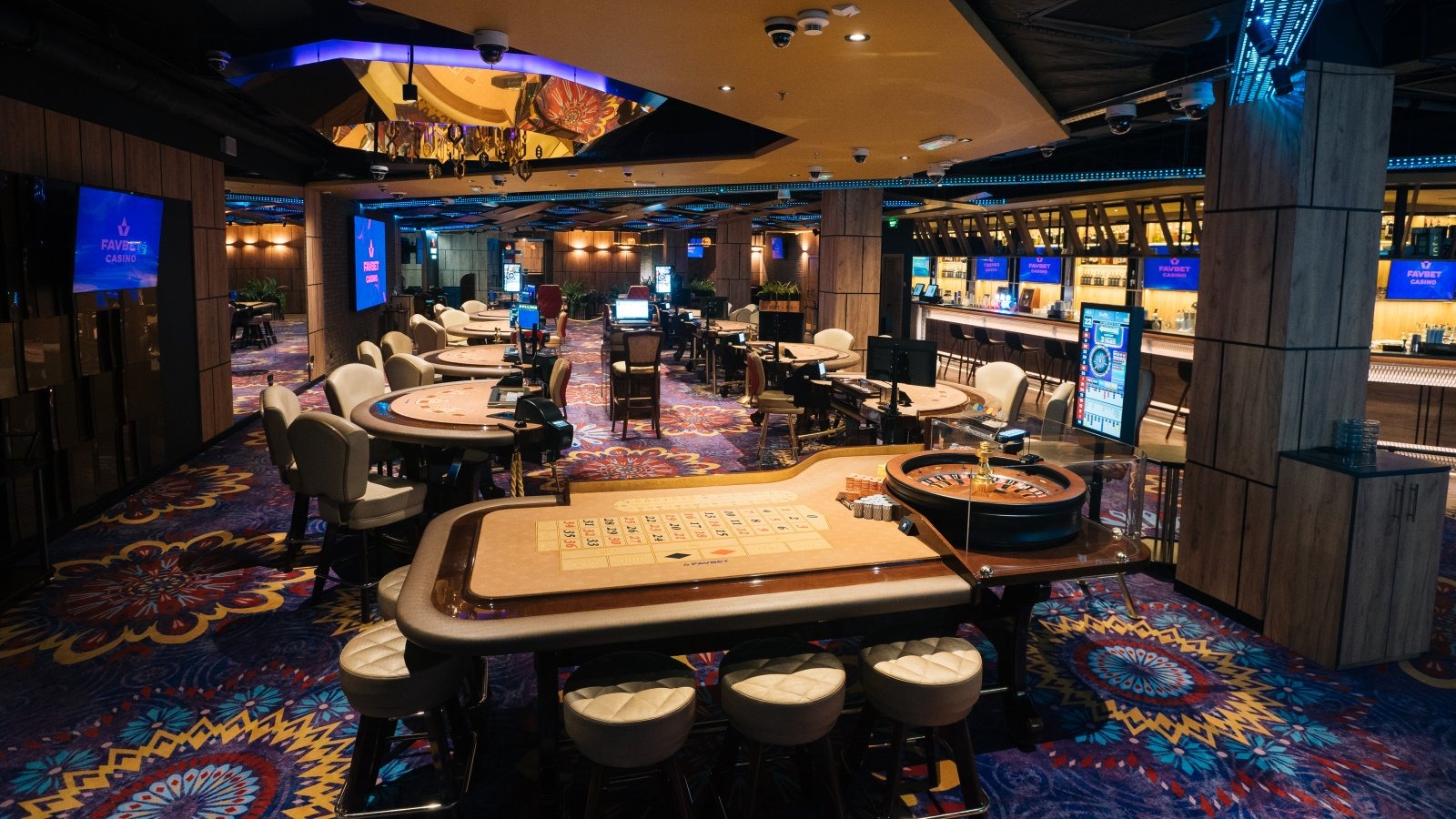 Casino-inspired lounge